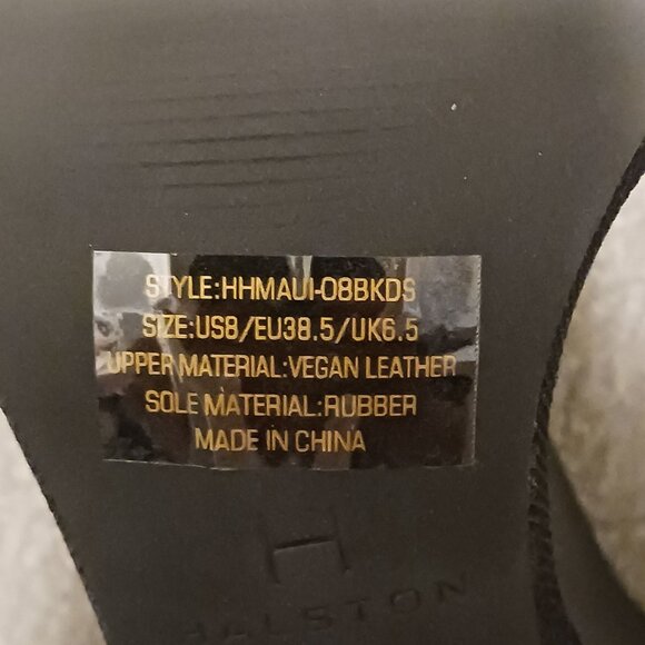 NEW H Halston Women's‎ Maui Open-Toe Ankle-Strap Sparkle Dress Sandals Black 8 - Picture 8 of 10